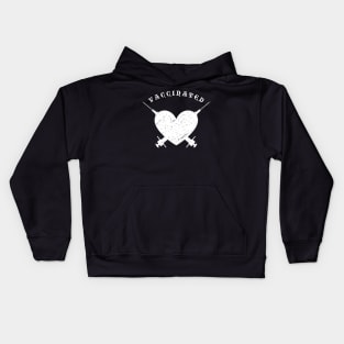 VACCINATED - SHOTS = LOVE (distressed) Kids Hoodie